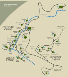 Location and Directions - Lands Creek Log Cabins